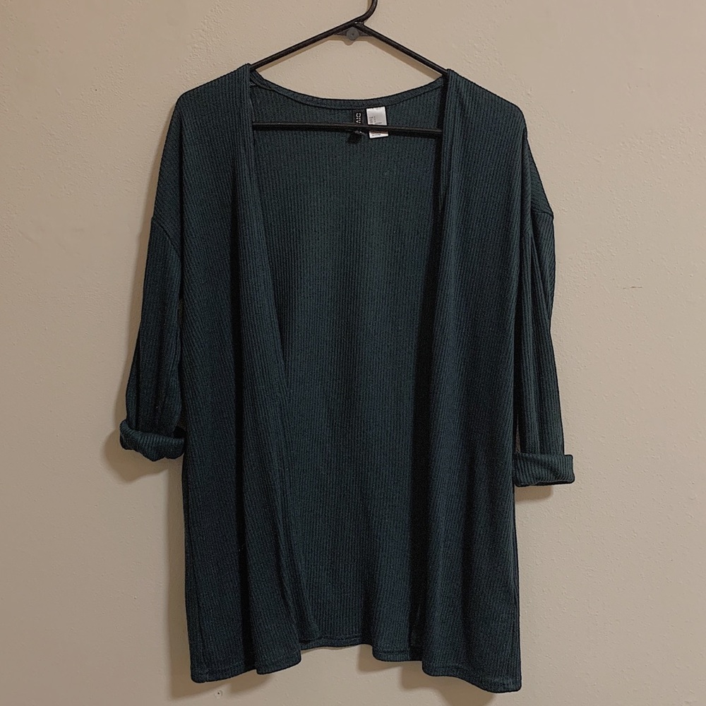 OPEN-FRONT RIBBED CARDIGAN | H&M DIVIDED